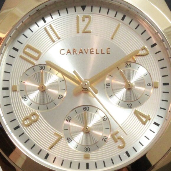 Caravelle Ladies Chronograph By Bulova Champagne Dial 36mm - Picture 12 of 12